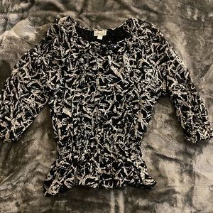 Coldwater Creek petite small 100% rayon tie neck blouse